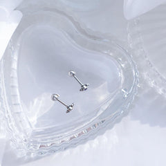 アンティーク ハート リリー オーロラ キュービック ピアッシング (2Color) - 4MiLi (フォーミリ)