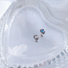 アンティーク ハート リリー オーロラ キュービック ピアッシング (2Color) - 4MiLi (フォーミリ)