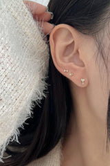 14k cubic bow ribbon piercing (2type) 20G - 4MiLi (フォーミリ)