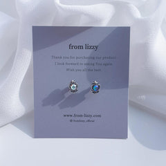 アンティーク ハート リリー オーロラ キュービック ピアッシング (2Color) - 4MiLi (フォーミリ)