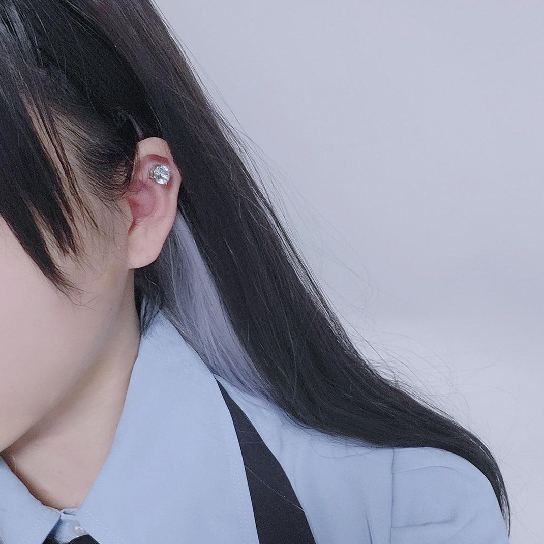 【フェイクピアス】クリスタル キュービック イヤーカフ フェイクピアス - 4MiLi (フォーミリ)