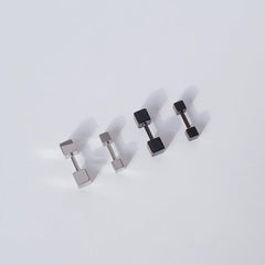 スクエア 四角 シンプルキューブ ピアッシング (2Color 2Size) - 4MiLi (フォーミリ)