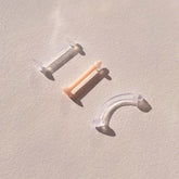 透明ヒシリコン ピアッシング (3Type) 16G - 4MiLi (フォーミリ)