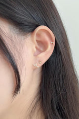 14k cubic bow ribbon piercing (2type) 20G - 4MiLi (フォーミリ)