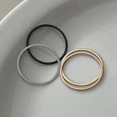 サージカル 0.5mm 極細リング 4色 重ね付け シンプル 指輪 シンプル レイヤード 指輪