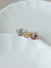 三日月×スター トリプルバーベルピアス (3Color) 16G ボディピアス キャッチ サージカルステンレス