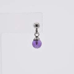 天然石ボールドロップピアス(オニキス/アメジスト/MOP/アクリルパール)サージカルステンレス 16G ボディピアス キャッチ made