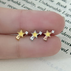 イエロー シューティングスター バーベルピアス (3Color) 16G ボディピアス キャッチ サージカルステンレス