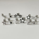 軟骨ピアス 16G スターモチーフ バーベルピアス 11タイプ ボディピアス