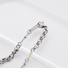 全サージカルステンレス ライム&レモン ミックスチェーンブレスレット made