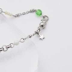 全サージカルステンレス ライム&レモン ミックスチェーンブレスレット made