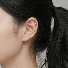 極小 ハート スター ムーン バーベルピアス (3Type) 16G 可愛い 軟骨用 韓国風 デイリー ボディピアス キャッチ サージカルステンレス
