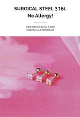 Light Pink Flower (Earrings/Piercing) 16G