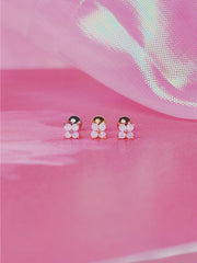 Light Pink Flower (Earrings/Piercing) 16G