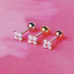 Light Pink Flower (Earrings/Piercing) 16G