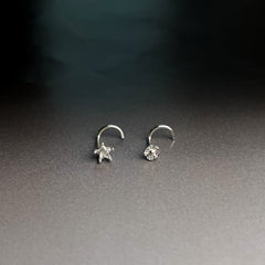 เจาะจมูกใส 20G วัสดุซิลิโคนอ่อนนุ่ม อ่อนโยนต่อรู (2 แบบ)