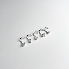 เจาะจมูกใส 20G วัสดุซิลิโคนอ่อนนุ่ม อ่อนโยนต่อรู (2 แบบ)