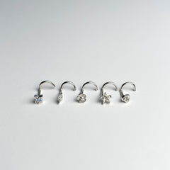 เจาะจมูกใส 20G วัสดุซิลิโคนอ่อนนุ่ม อ่อนโยนต่อรู (2 แบบ)