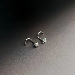 เจาะจมูกใส 20G วัสดุซิลิโคนอ่อนนุ่ม อ่อนโยนต่อรู (2 แบบ)