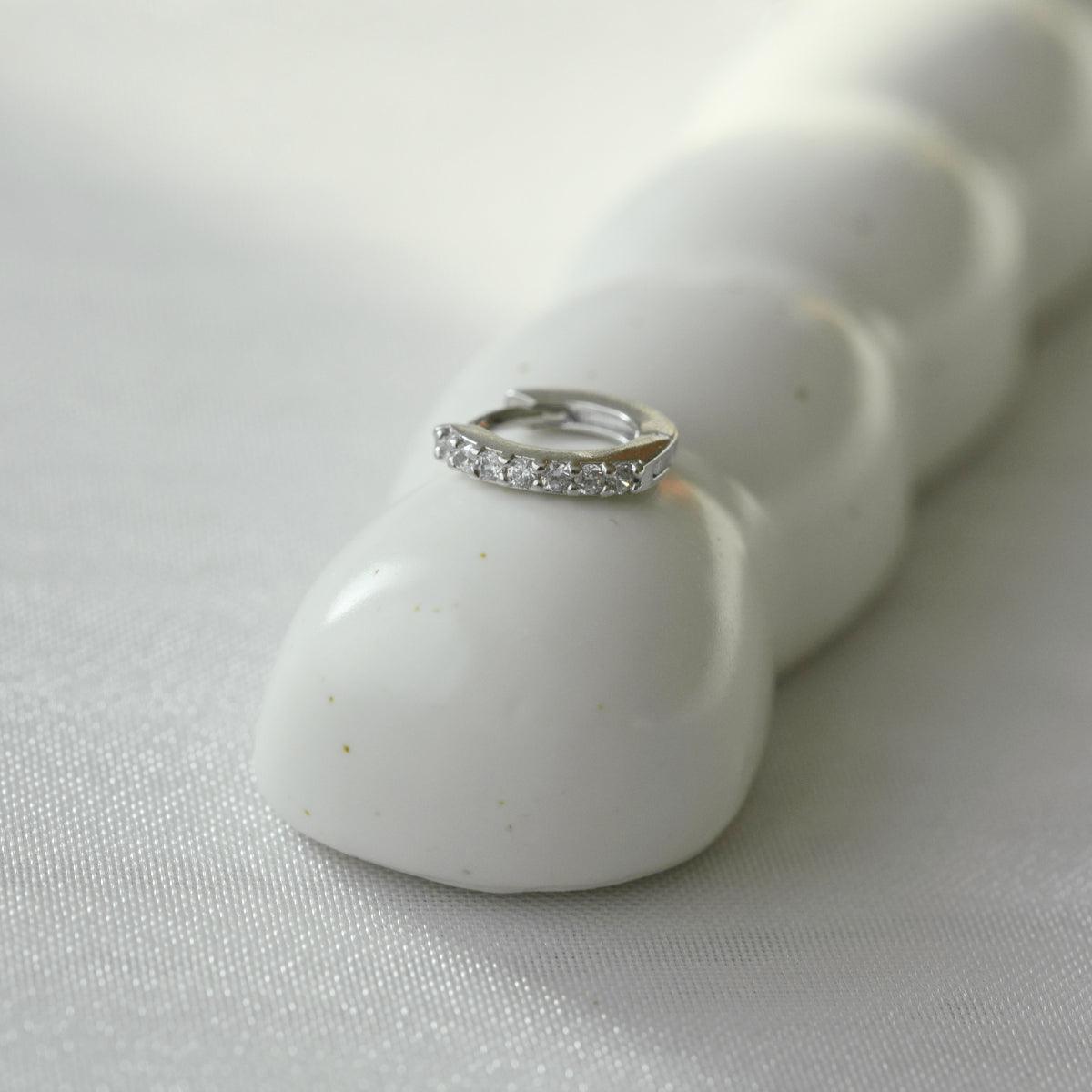 クラシック キュービック ワンタッチリングピアス (2Size 3Color) - 4MiLi (フォーミリ)