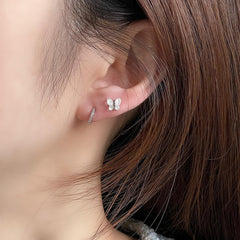 クラシック キュービック ワンタッチリングピアス (2Size 3Color) - 4MiLi (フォーミリ)