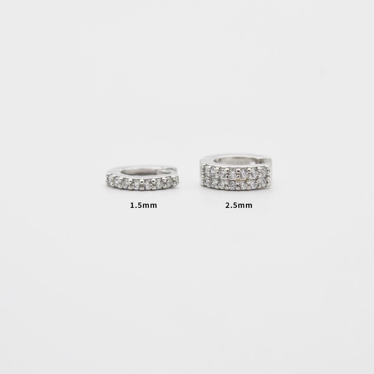 クラシック キュービック ワンタッチリングピアス (2Size 3Color) - 4MiLi (フォーミリ)