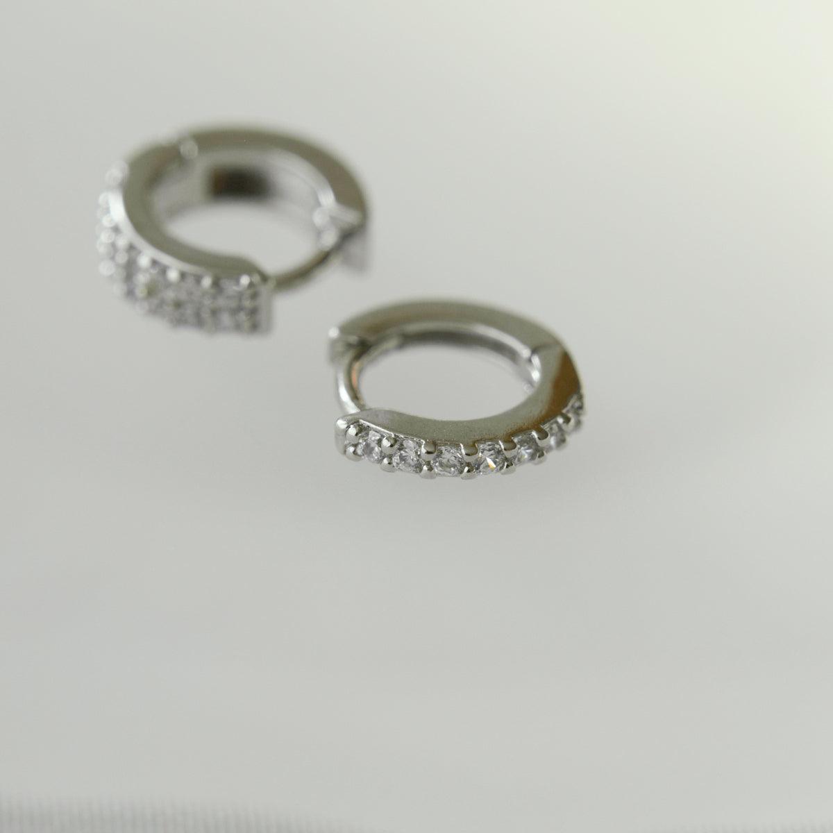 クラシック キュービック ワンタッチリングピアス (2Size 3Color) - 4MiLi (フォーミリ)