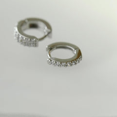 クラシック キュービック ワンタッチリングピアス (2Size 3Color) - 4MiLi (フォーミリ)