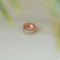 クラシック キュービック ワンタッチリングピアス (2Size 3Color) - 4MiLi (フォーミリ)