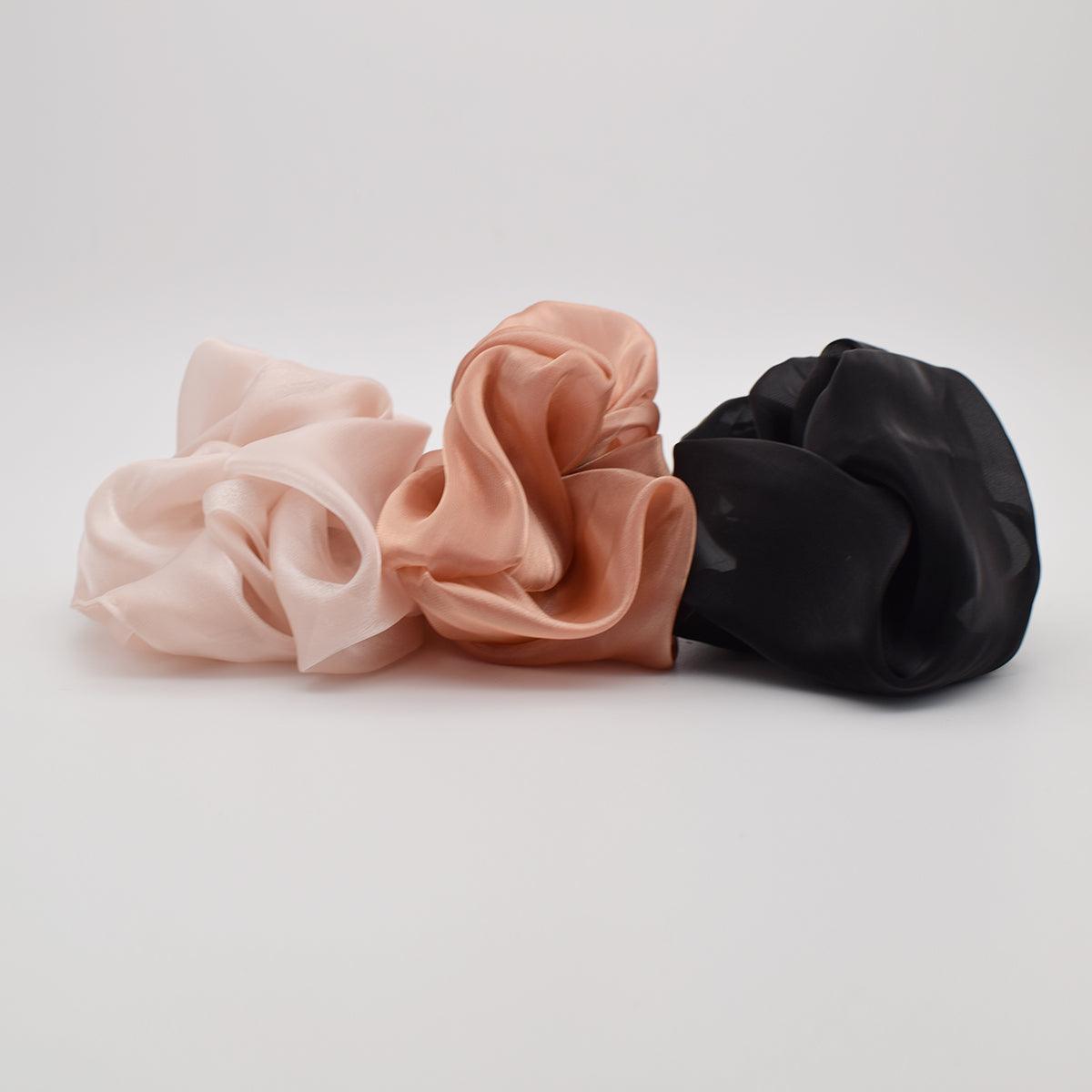 ビッグサイズ パール シフォン シュシュ (6Color) - 4MiLi (フォーミリ)