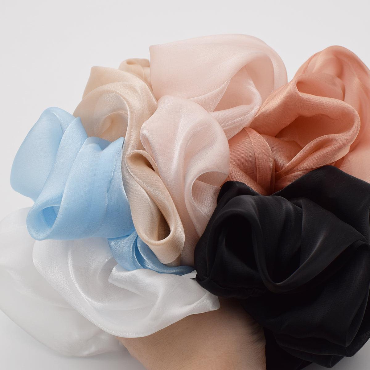 ビッグサイズ パール シフォン シュシュ (6Color) - 4MiLi (フォーミリ)