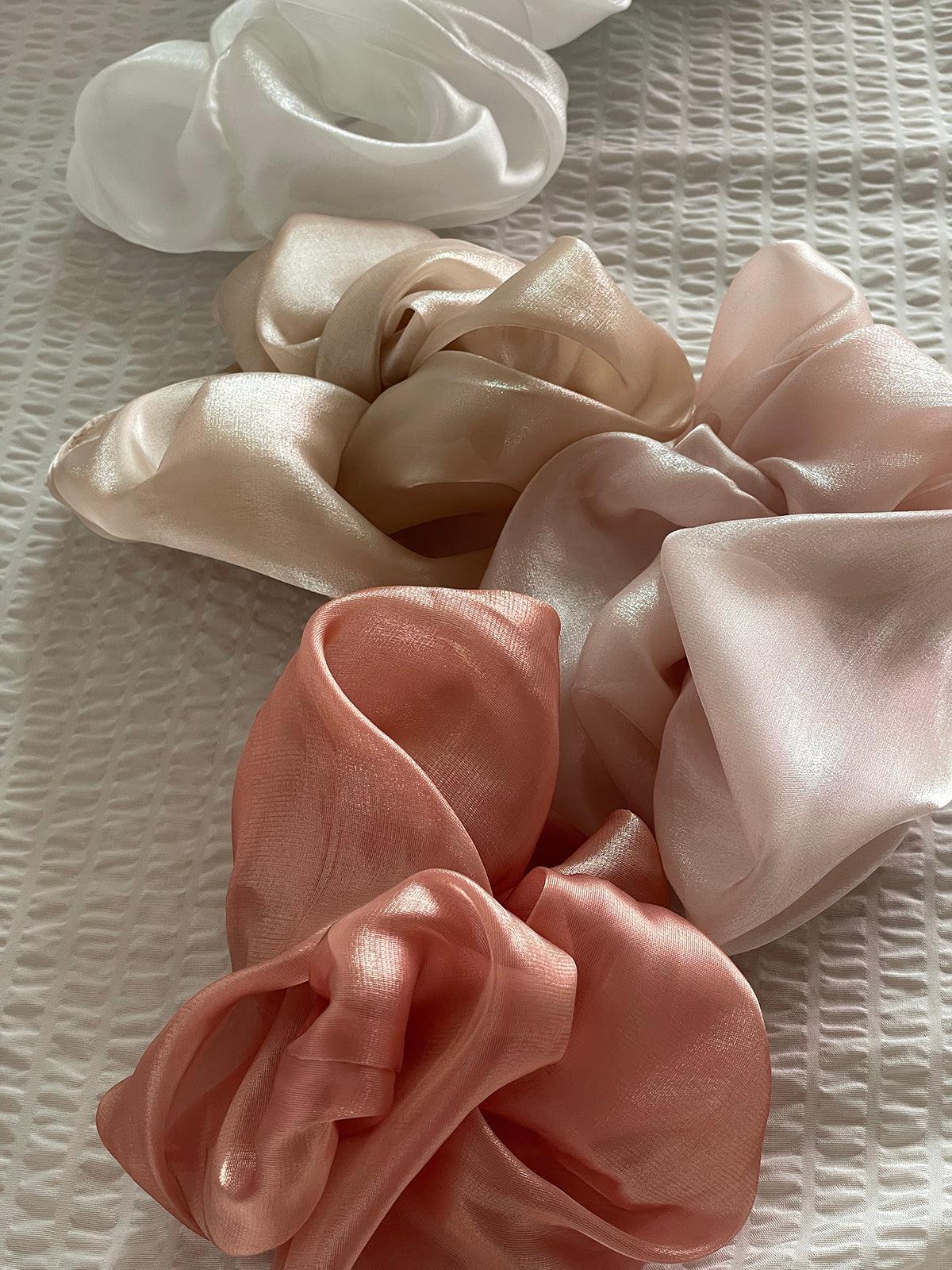 ビッグサイズ パール シフォン シュシュ (6Color) - 4MiLi (フォーミリ)