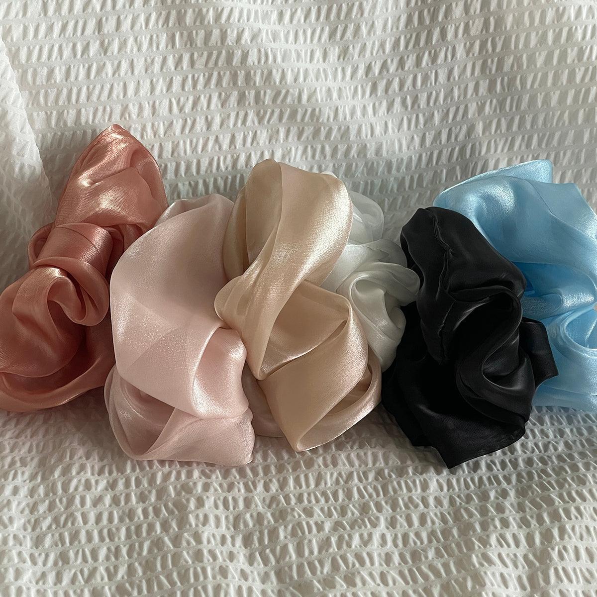 ビッグサイズ パール シフォン シュシュ (6Color) - 4MiLi (フォーミリ)