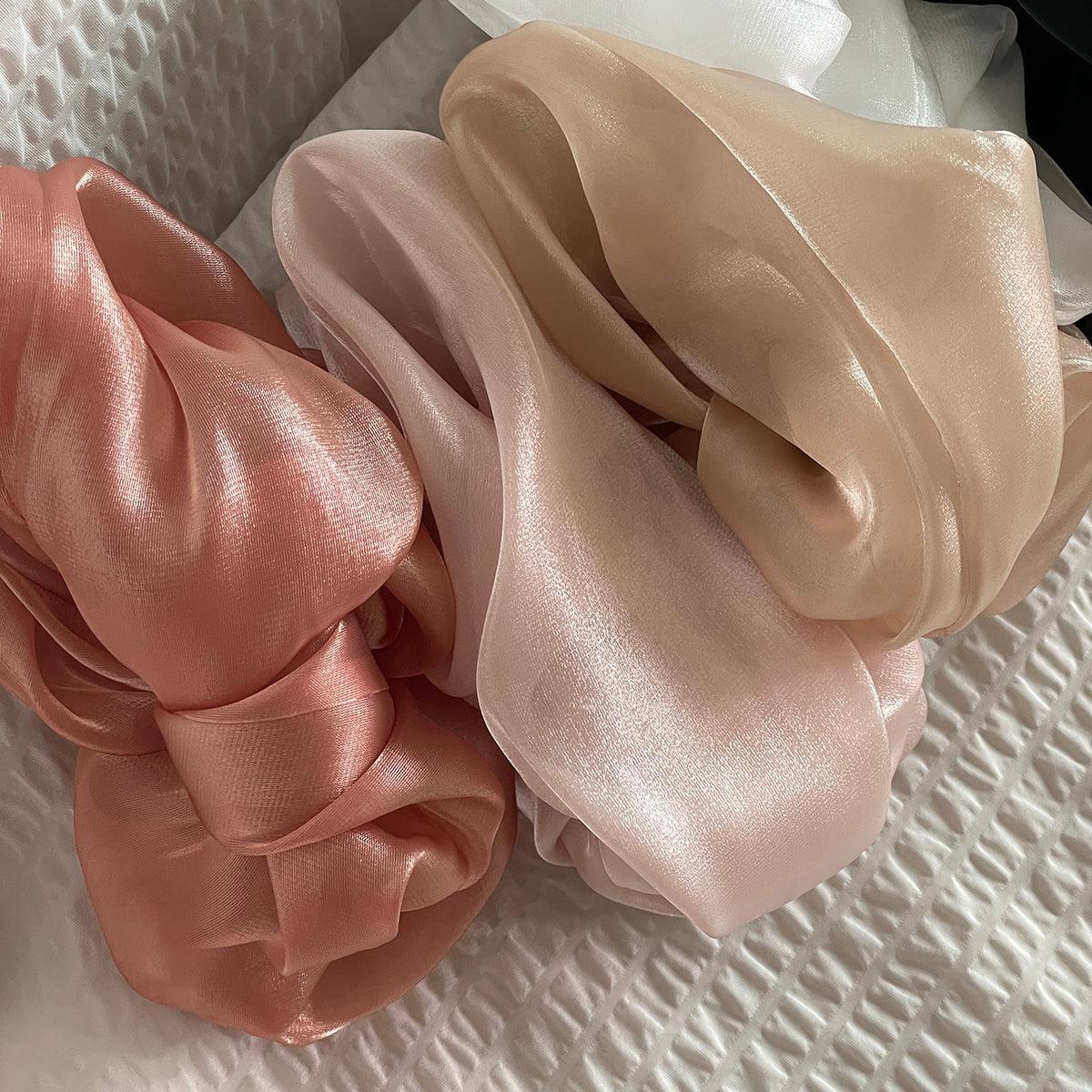 ビッグサイズ パール シフォン シュシュ (6Color) - 4MiLi (フォーミリ)