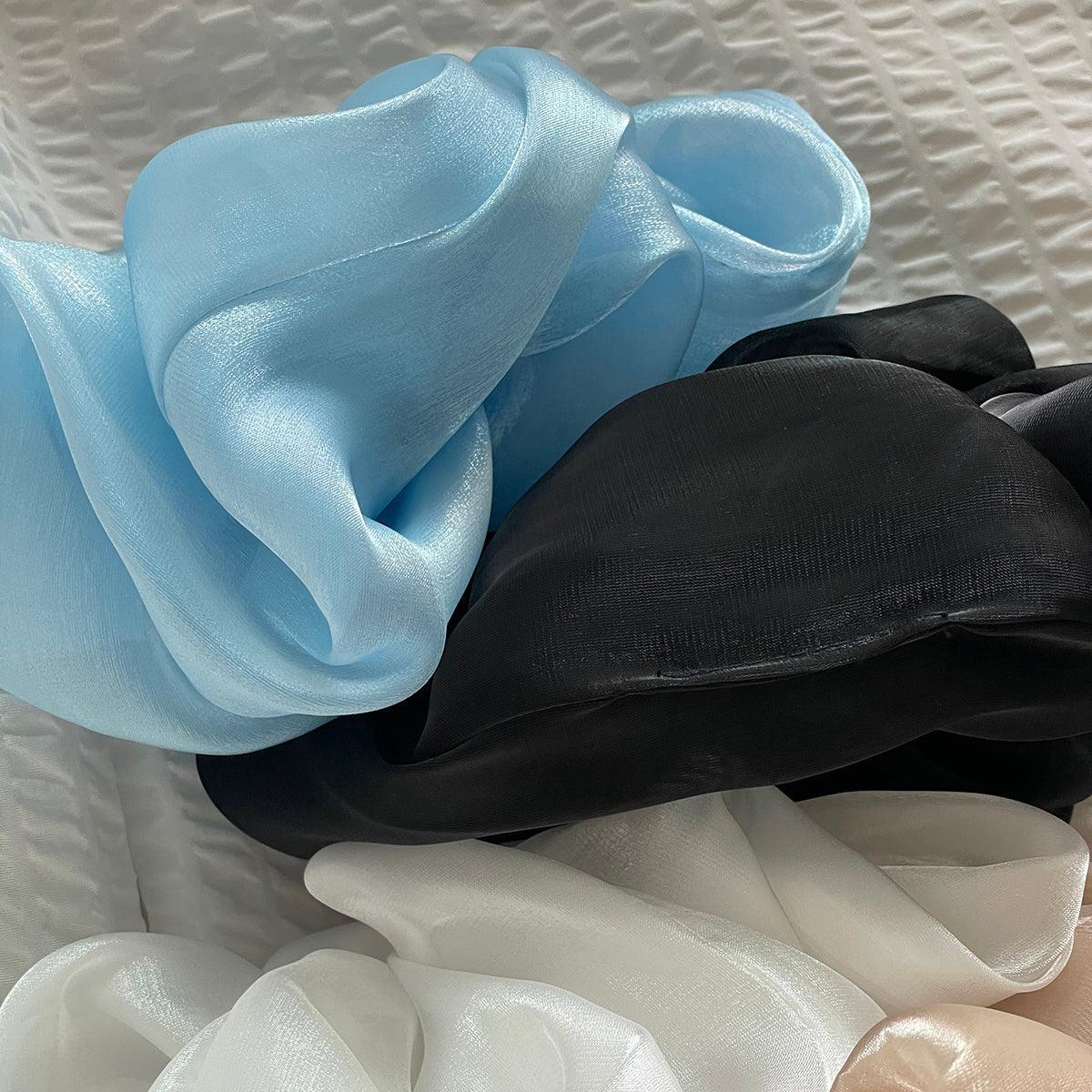 ビッグサイズ パール シフォン シュシュ (6Color) - 4MiLi (フォーミリ)