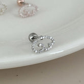 エンジェル キュービック バーベルピアス (3Color) 16G ボディピアス キャッチ サージカルステンレス 輝き きらめき