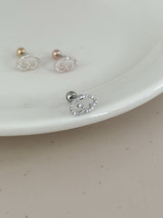 エンジェル キュービック バーベルピアス (3Color) 16G ボディピアス キャッチ サージカルステンレス 輝き きらめき