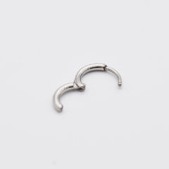 【サージカルステンレス】1.2mm キュービック ワンタッチ リングピアス 21G (4サイズ)