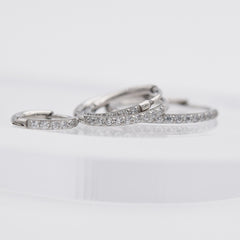 【サージカルステンレス】1.2mm キュービック ワンタッチ リングピアス 21G (4サイズ)