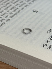 【サージカルステンレス】1.2mm キュービック ワンタッチ リングピアス 21G (4サイズ)