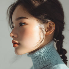 【全サージカルステンレス】アンティーク ウィングライン ドロップピアス(ボール/リング)