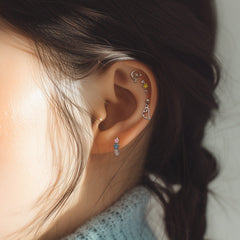 【全サージカルステンレス】アンティーク ウィングライン ドロップピアス(ボール/リング)