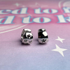 Round Star Punch Ring Earrings (Single Ear)