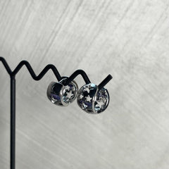 Round Star Punch Ring Earrings (Single Ear)