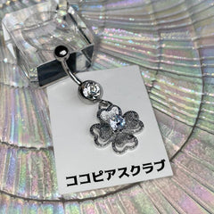 14G Glittery Powder (3Type) สะดือเจาะบาร์เบลกล้วย เจาะสะดือด้วยเหล็กผ่าตัดทั้งหมด เจาะร่างกาย