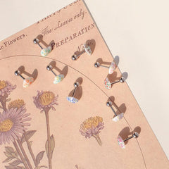 フラワーパターンハート ピアッシング (9Color) - 4MiLi (フォーミリ)