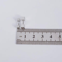 スクエア 四角 シンプルキューブ ピアッシング (2Color 2Size) - 4MiLi (フォーミリ)