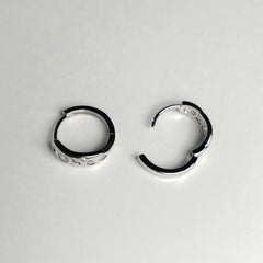 Pebble Cubic Bold Ring Earrings 20G Single Ear