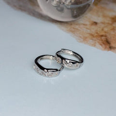 Pebble Cubic Bold Ring Earrings 20G Single Ear