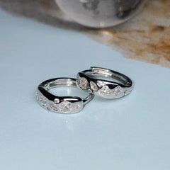 Pebble Cubic Bold Ring Earrings 20G Single Ear